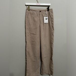 Beige Corduroy Wide-Leg Pants – Size L (Fits US S-M